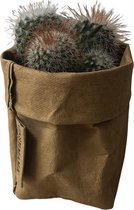 de Zaktus - cactus - San Pedro - UASHMAMA® paperbag roest bruin - Maat M
