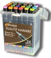 ℋephaestus ℰssentials - 24 Premium Dual-tip markers - Dubbele markeer stift