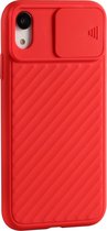 GSMNed – iPhone XR Rood  – hoogwaardig siliconen Case Rood – iPhone XR Rood – hoesje voor iPhone Rood – shockproof – camera bescherming