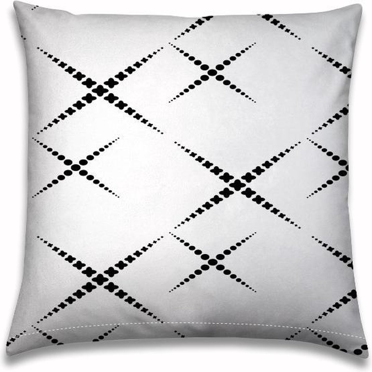 Buitenkussen | 50x50cm | Zwart-wit | Sterren | Flitsend | Outdoor |Tuinkussen
