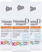 Etos Kids Vitamine D Druppels - 75 ml ( 3 x 25 ml)