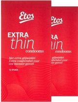 Etos Condooms - Extra dun - 24 stuks (2 x 12)
