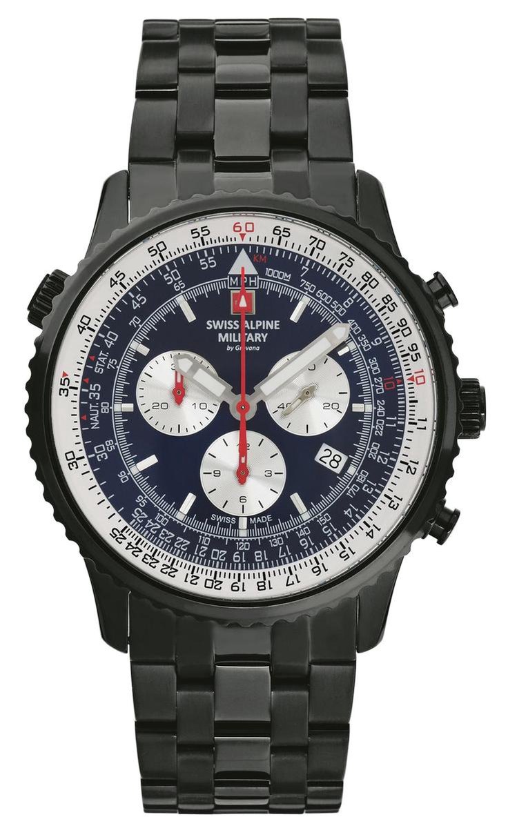 Swiss Alpine Military 7078.9175 chronograaf heren horloge 45 mm
