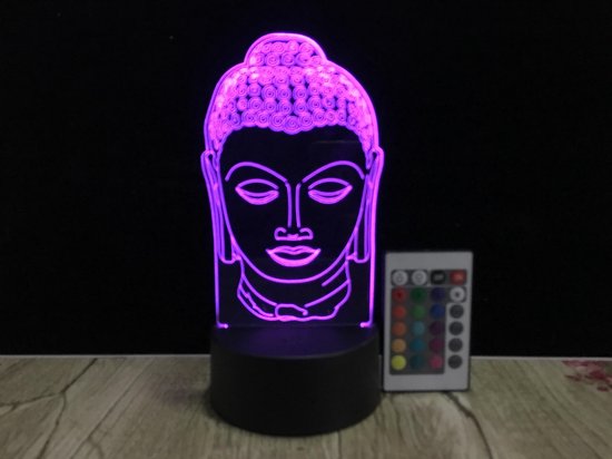 3D LED Creative Lamp Sign Buddha - Complete Set