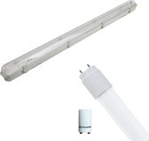 LED TL Armatuur met T8 Buis Incl. Starter - Aigi Hari - 120cm Enkel - 16W - Natuurlijk Wit 4200K - Waterdicht IP65 - BES LED