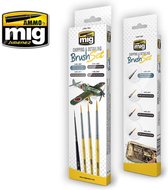 AMMO MIG 7603 Chipping & Detailing Brush Set Pense(e)l(en)