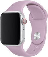 Apple Watch Bandje / Apple Watch Band / iWatch bandje / Series 1 2 3 4 5 6 SE / Sport / Siliconen / Armband / Roestvrij / 38 mm / 40 mm / S/M – Lichtpaars – Paars – Light Purple