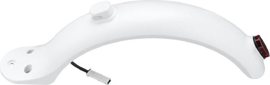 TECHPUNT Achterspatbord inclusief achterlicht - Geschikt voor Xiaomi M365 Elektrische Step - E-scooter | Wit