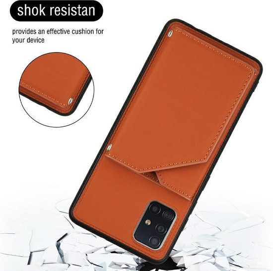 AA Commerce Telefoonhoesje - Back Cover - Geschikt Voor Samsung Galaxy A51 5G - Bruin - AA Commerce