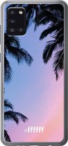 Samsung Galaxy A31 Hoesje Transparant TPU Case - Sunset Palms #ffffff