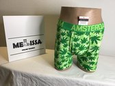 AMSTERDAM cannabis wietblaadjes fijn katoen boxershorts   maat XXL