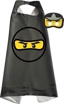 Ninjago Verkleedpak jongen - Ninja Kostuum - Cape en Masker - Carnavalskleding Kind - Zwart