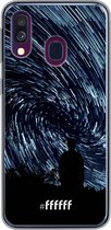 Samsung Galaxy A50 Hoesje Transparant TPU Case - Starry Circles #ffffff