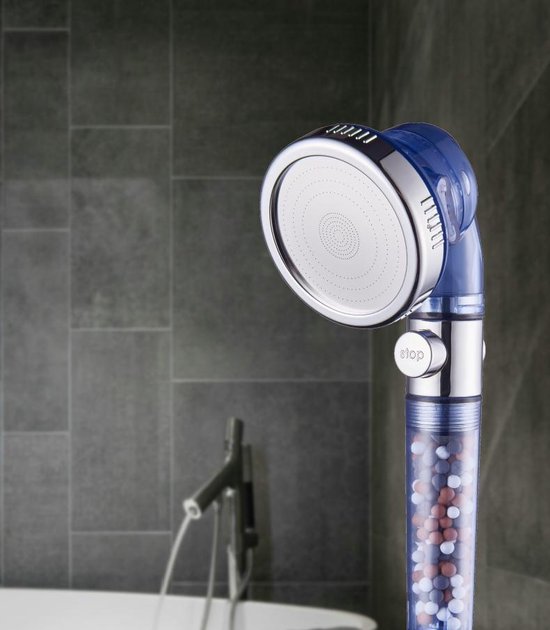 Waterbesparende luxe ionische douchekop met 3 standen bol