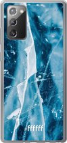 Samsung Galaxy Note 20 Hoesje Transparant TPU Case - Cracked Ice #ffffff