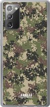 Samsung Galaxy Note 20 Hoesje Transparant TPU Case - Digital Camouflage #ffffff