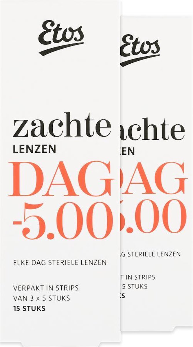 Etos Zachte Daglenzen -5,00 - 30 stuks (2 x 15)