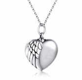 Dutch Duvall | Ashanger Hart met ketting sterling 925 zilver | Inclusief vulset t.w.v 7,95 | Assieraad Zilver hart