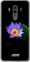 Huawei Mate 10 Pro Hoesje Transparant TPU Case - Purple flower in the dark #ffffff