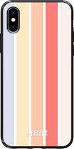 iPhone X Hoesje TPU Case - Vertical Pastel Party #ffffff