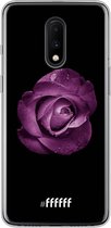 OnePlus 7 Hoesje Transparant TPU Case - Purple Rose #ffffff