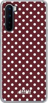 OnePlus Nord Hoesje Transparant TPU Case - Burgundy Dots #ffffff