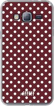 Samsung Galaxy J3 (2016) Hoesje Transparant TPU Case - Burgundy Dots #ffffff