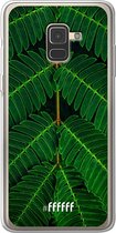 Samsung Galaxy A8 (2018) Hoesje Transparant TPU Case - Symmetric Plants #ffffff