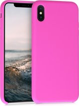 kwmobile telefoonhoesje voor Apple iPhone XS Max - Hoesje met siliconen coating - Smartphone case in magenta