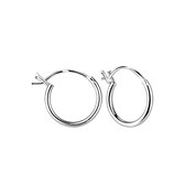 Joy|S - Zilveren oorringen 12 mm - Franse sluiting
