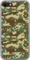 6F hoesje - geschikt voor iPhone 8 - Transparant TPU Case - Jungle Camouflage #ffffff