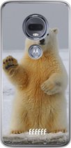 Motorola Moto G7 Hoesje Transparant TPU Case - Polar Bear #ffffff