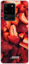 Samsung Galaxy S20 Ultra Hoesje Transparant TPU Case - Strawberry Fields #ffffff