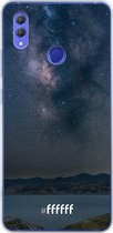 Honor Note 10 Hoesje Transparant TPU Case - Landscape Milky Way #ffffff