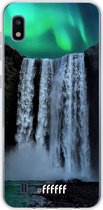 Samsung Galaxy A10 Hoesje Transparant TPU Case - Waterfall Polar Lights #ffffff