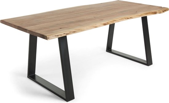 Kave Home - Alaia Tafel van massief acaciahout met een natuurlijke afwerking 180 x 90 cm