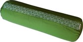 Samarali bolster (Groen) - ethisch geproduceerd van 100% biologisch katoen (GOTS gecertificeerd)|2lagen | 20 x 20 x 66 cm |Verkrijgbaar in 6 natuurlijke kleuren