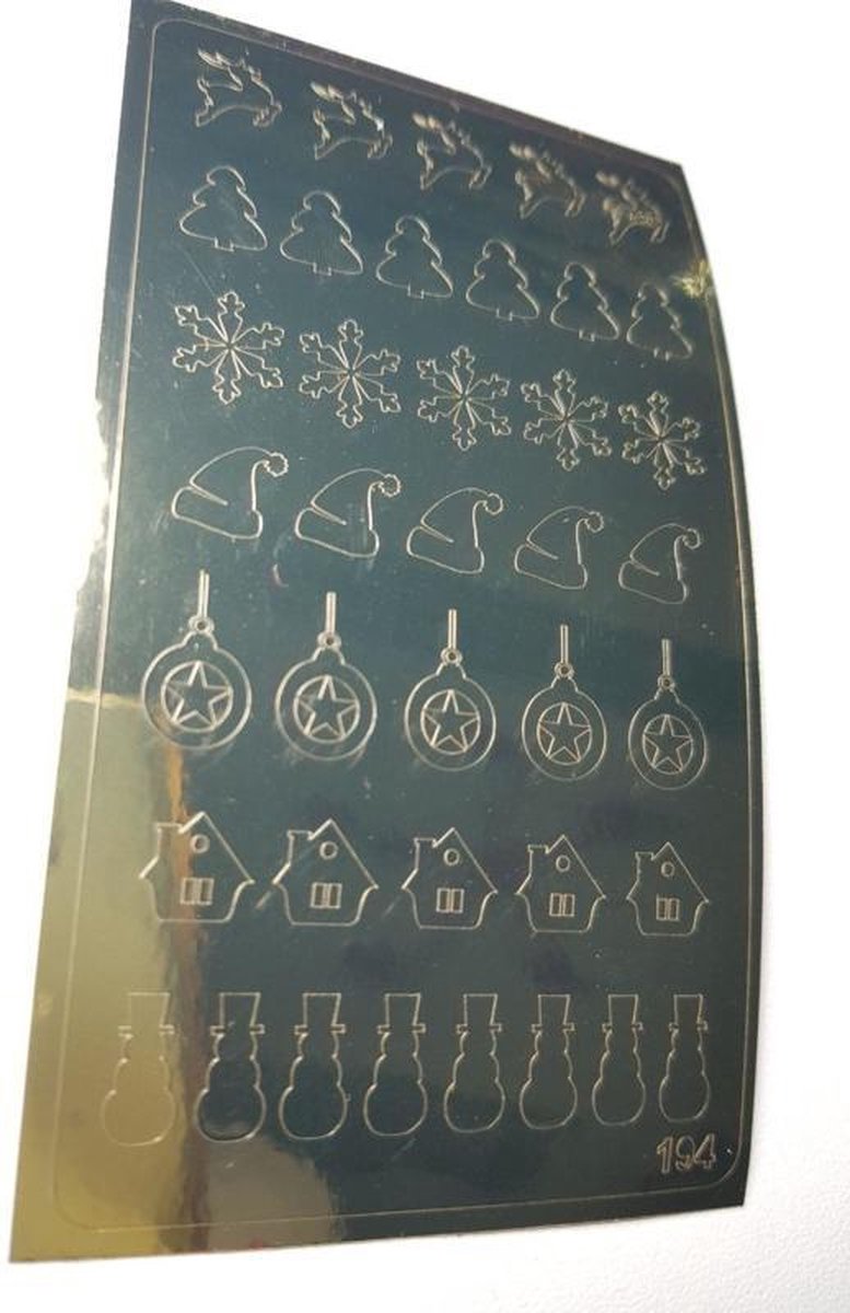 Goedkoopste Korneliya StickOn nr 194 Kerst Figuurtjes Goud