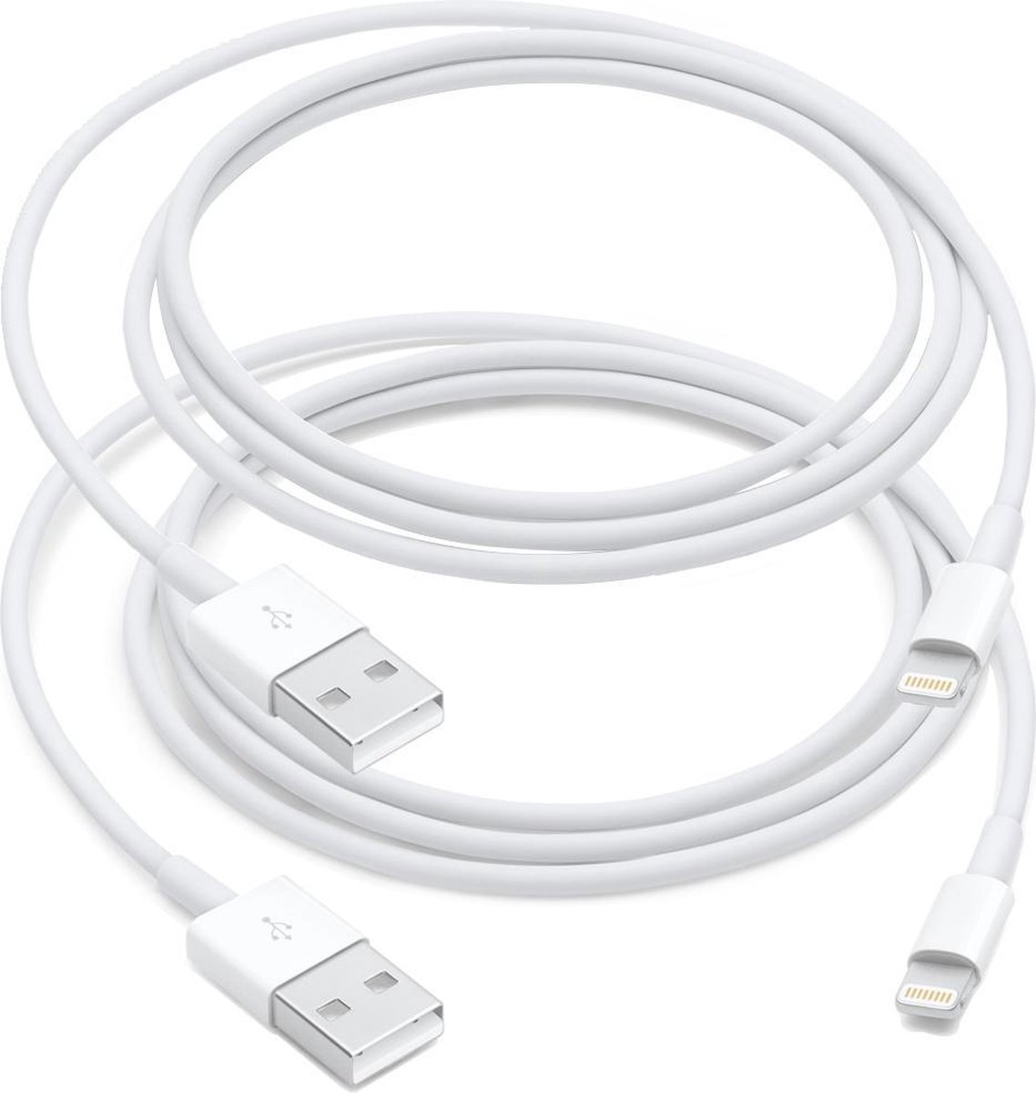 MMOBIEL 2 Stuks USB naar 8 Pin Lightning Kabel Oplader - iPhone iPad / iPod | bol.com