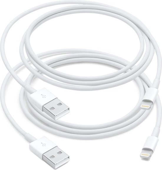 MMOBIEL 2 Stuks USB naar 8 Pin Lightning Kabel Oplader - voor iPhone / iPad / | bol.com