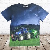 S&C Tractor/Trekker shirt h50 - New Holland - Donkerblauw - Maat 98/104