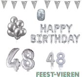 48 jaar Verjaardag Versiering Pakket Zilver