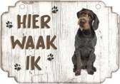 Waakbord | Hier Waak Ik: Duitse Staande Hond Draadhaar