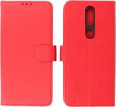 Bestcases - Nokia 2.4 Hoesje - Book Case Telefoonhoesje - Kaarthouder Portemonnee Hoesje - Wallet Cases - Geschikt voor Nokia 2.4 - Rood