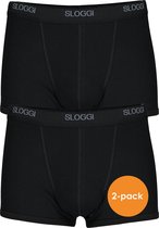 Sloggi Men Basic Short - heren boxers (2-pack) - zwart - Maat: M