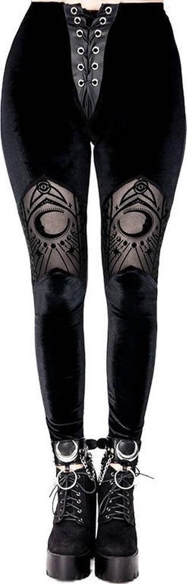 Restyle - Cathedral crescent moons Legging - XL - Zwart