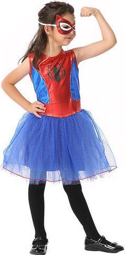 maïs sensatie fluiten Spiderman Spidergirl verkleedjurk - maat XL (116/122) - Verkleedkleren  Meisje - Carnaval | bol.com