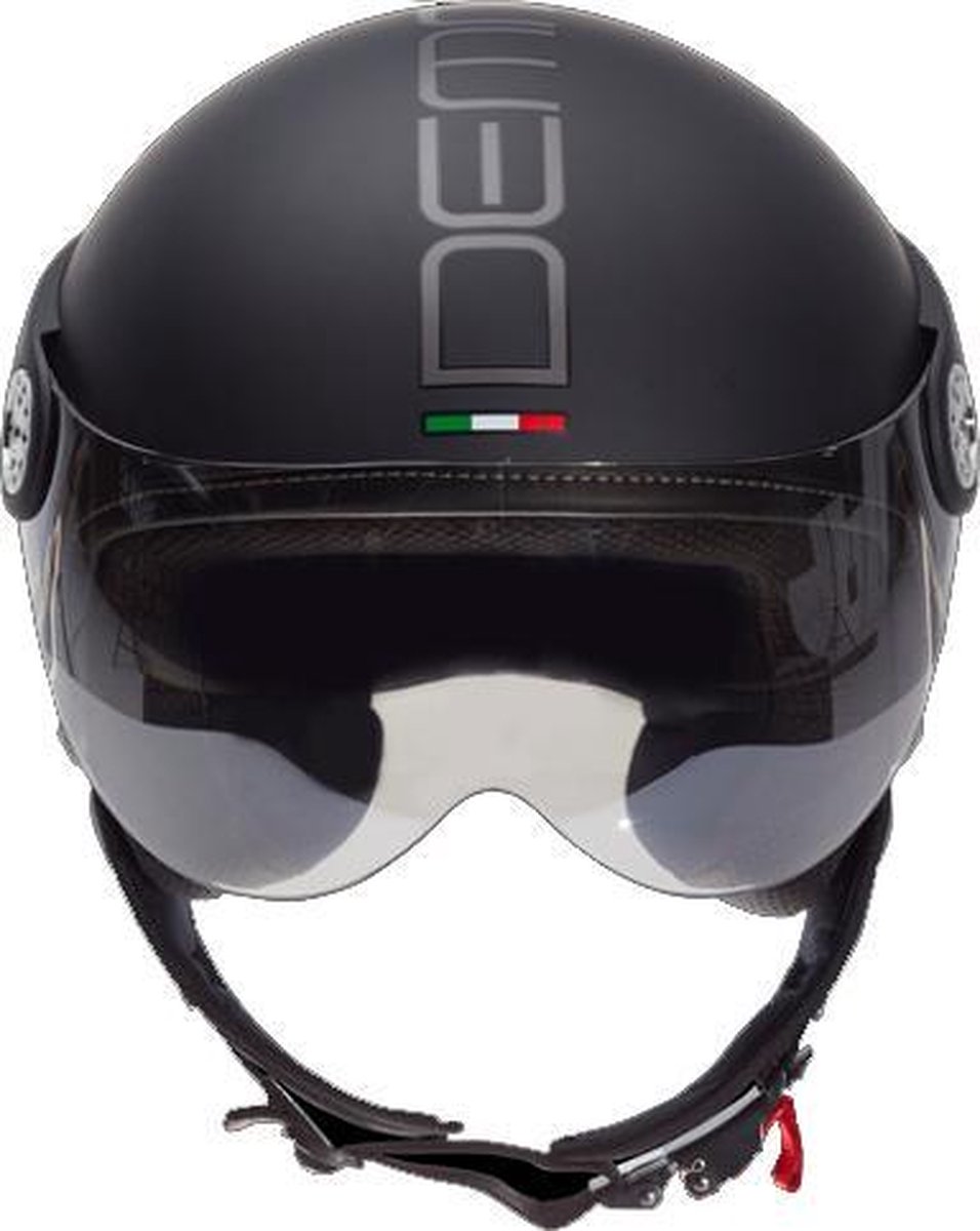 DEMM Fashion Scooterhelm Motorhelm Mat Zwart - XL / 60 cm