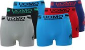 Uomo - Naadloze Boxershorts - Fire - Lichtblauw- 6 Pack - Maat S/M