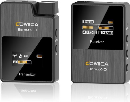 Comica BoomX-D D1 draadloze microfoon-set met zender en ontvanger voor camera en... bol.com